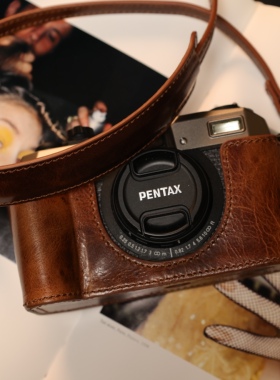 cam-in真皮皮套适用宾得17/pentax17相机底座相机保护 套配套背带