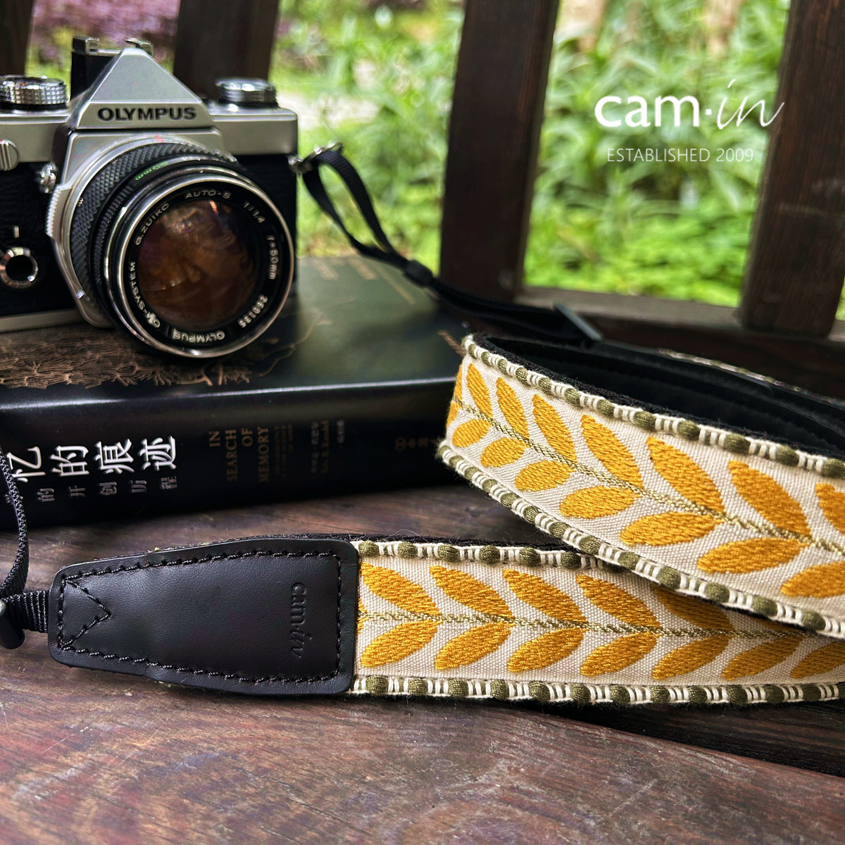 cam-in复古绣花单反微单相机背带 斜挎相机肩带 适用富士索尼莱卡