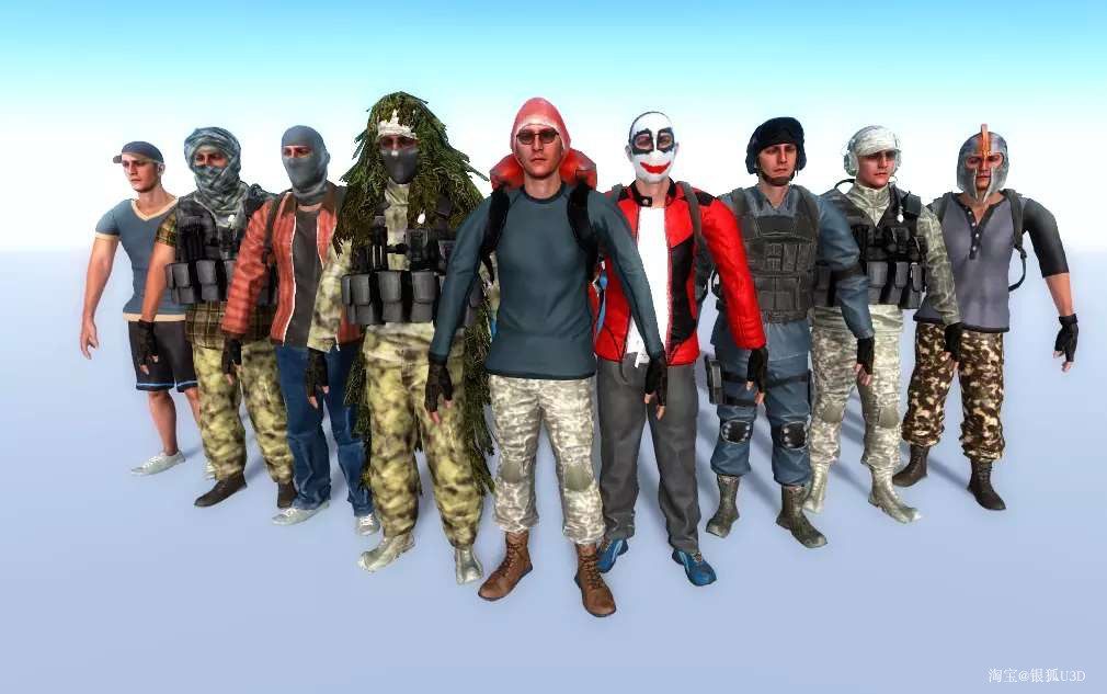 U3D模型 可定制人物角色模型 Customized Characters v1.0
