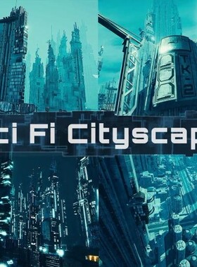 [U3D场景] 游戏未来科幻世界城市场景模型 Sci Fi Cityscape 1.2