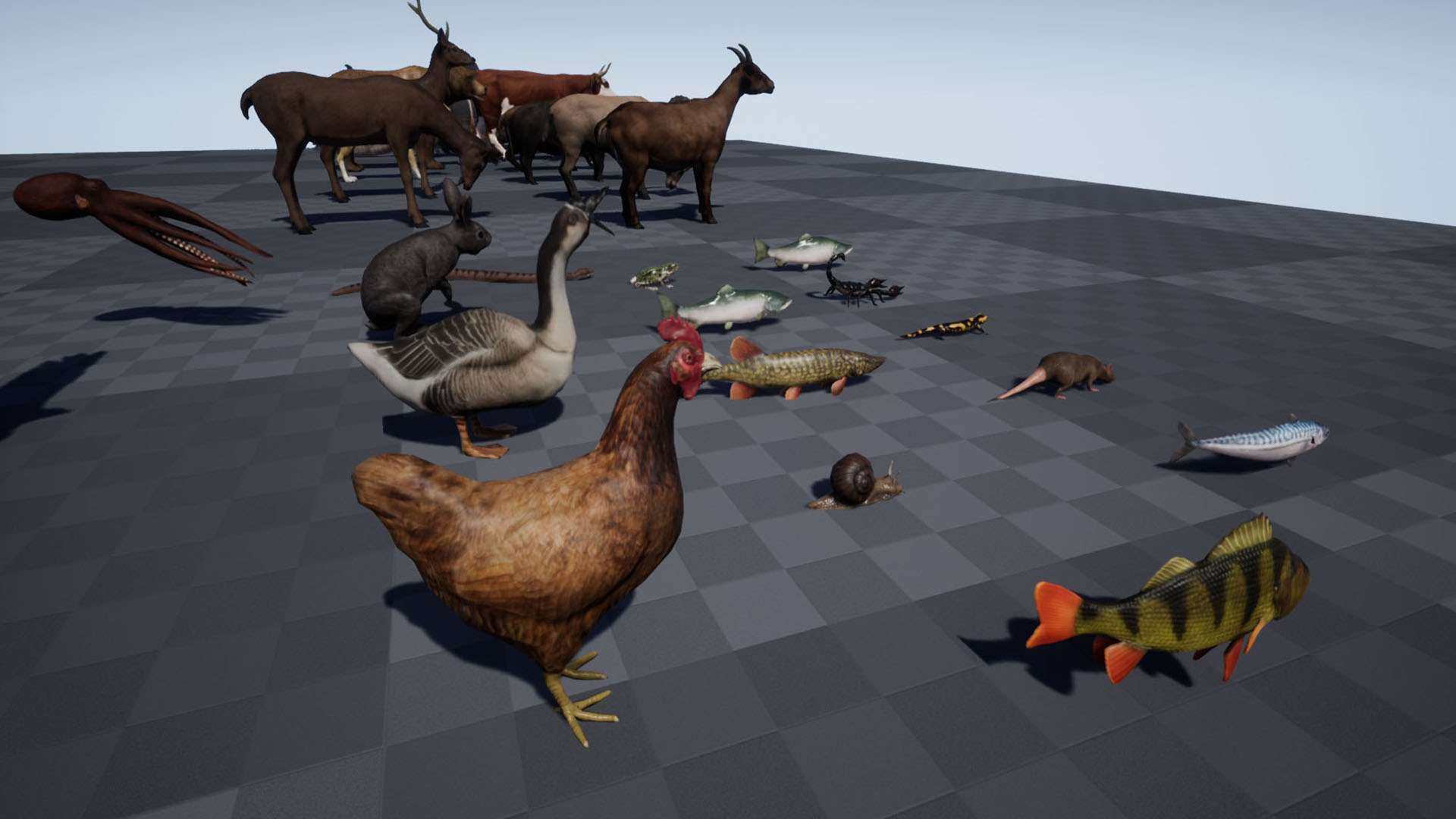 虚幻4模型 野生动物资源包 animal pack ultra ue4.18-4.27