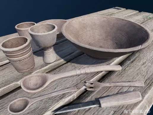 U3D模型 卡通餐具杯碗瓶勺模型 Toon tableware v1.0,商务/设计服务,设计素材/源文件,淘宝优惠券,粉丝福利购,淘宝优惠卷