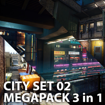 UE4UE5日本城市地铁场景 City Environment Megapack vol 02