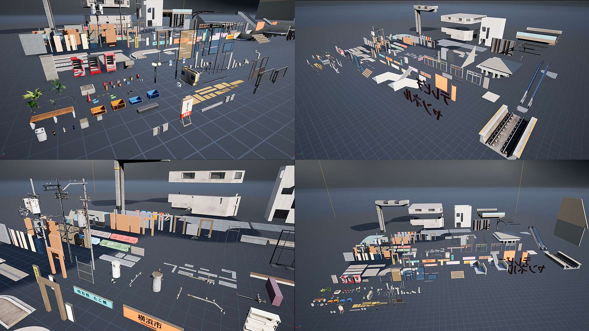 UE4 虚幻4资源 日本城市场景Japanese city pack 4.18-25