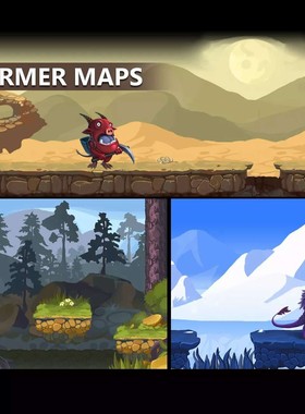 U3D资源 手绘风格 游戏横版 Platformer Maps 1.0