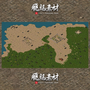 传奇精品地图素材 动态新百区土城 高清独立地砖无缝封边