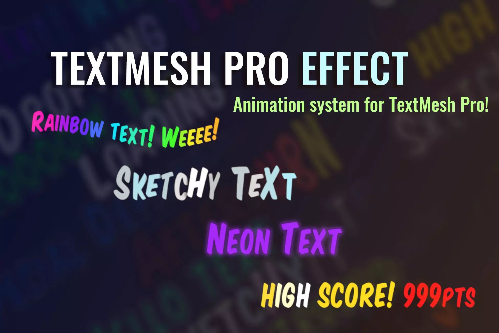 U3D文字动画效果 TextMesh Pro Effect 1.62