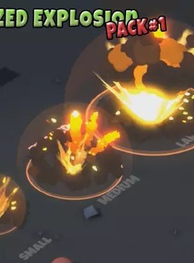 卡通爆炸粒子特效 U3D特效 Stylized Explosion Pack 1 1.03