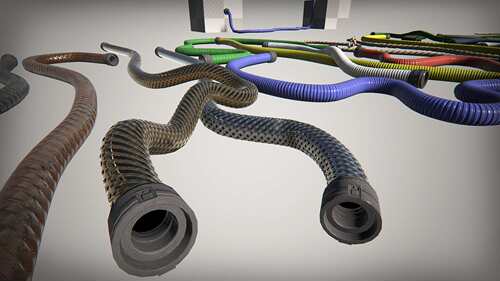 UE4 虚幻4资源 绳子软管 Spline Ropes Hoses Sci-fi 4.7-4.25