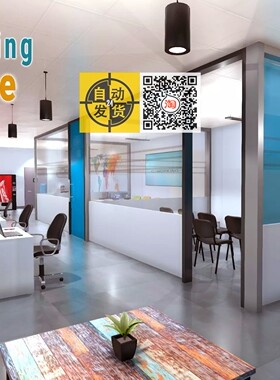 U3D场景 公共办公室室内饰道具模型 Coworking office 1.0