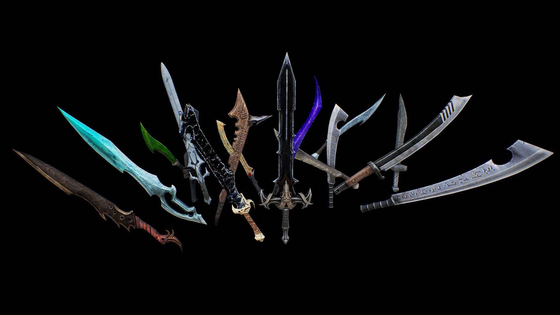 ue4 虚幻4资源 无限刃资源包 infinity blade weapons 4.9-4.25