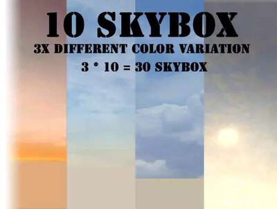 U3D 55种天空盒素材资源包55 Skybox pack 1.0