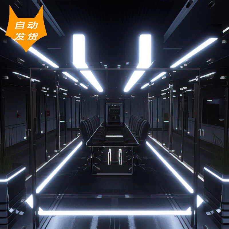 [UE5场景] 科幻未来办公室内场景 Modular Sci Fi Office