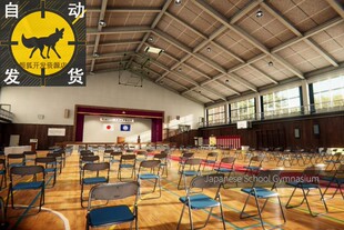 U3D场景 学校体育馆篮球场模型 Japanese School Gymnasium 2.01