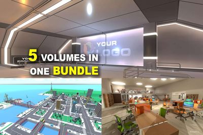 U3D场景 VR展厅博物馆陈列室内场景合集 Package Bundle v1.7