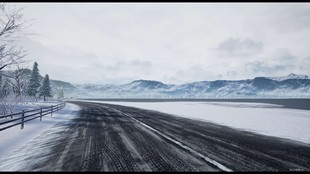 Track Winter Landscape UE4 冬季 Racing 赛道 景观 虚幻4