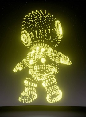 UE4 虚幻4 Point Clouds Morphing 4.17 点云变形视觉效果蓝图