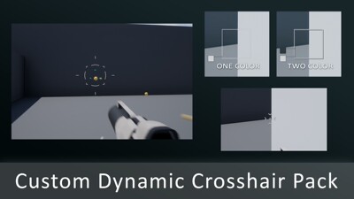 UE4 虚幻4 Custom Dynamic Crosshair Pack 射击瞄准十字线材质