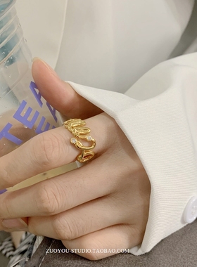 小众设计潮高级感不规则金属开口