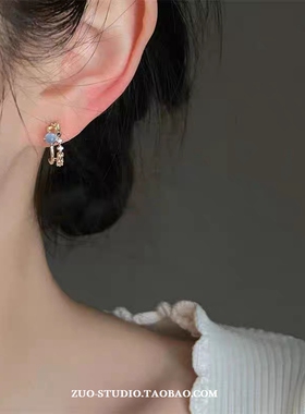 小众复古蓝色猫眼石女