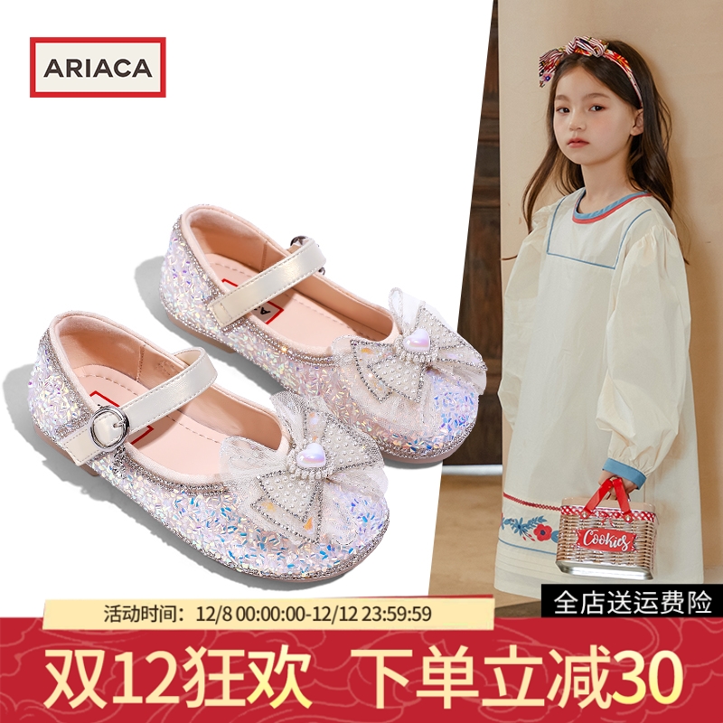 ARIACA春季新款蝴蝶水晶鞋