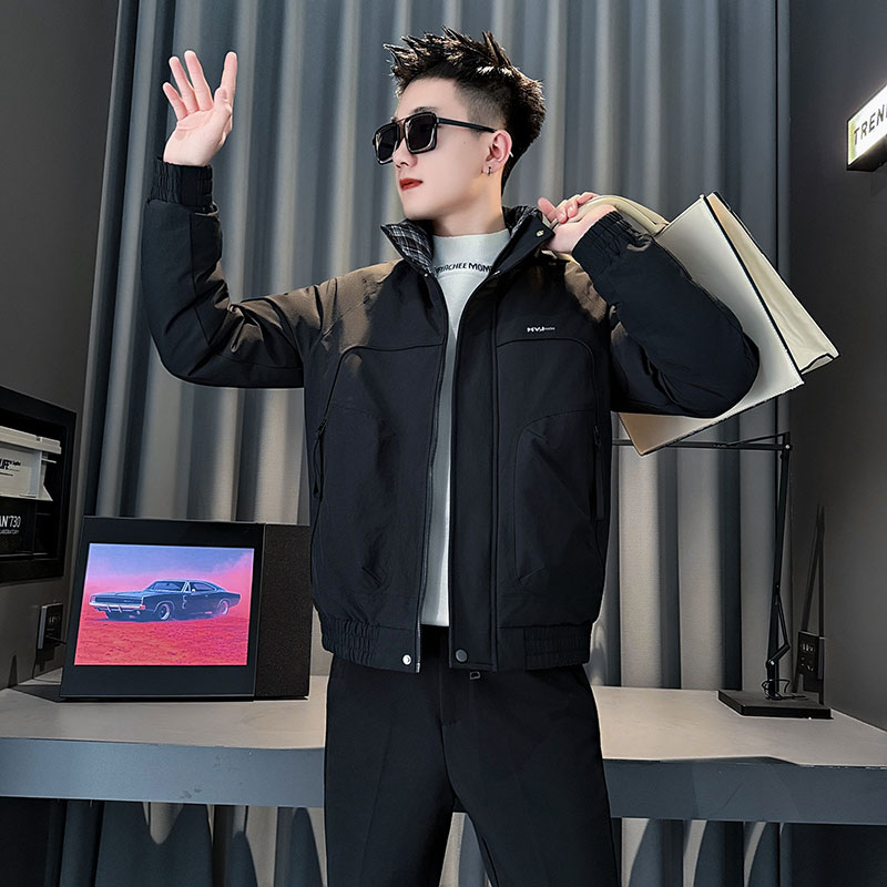 MF99-P138控178冬季社会小伙加厚保暖立领棉衣棉服外套黑1，男装棉衣，电商A220