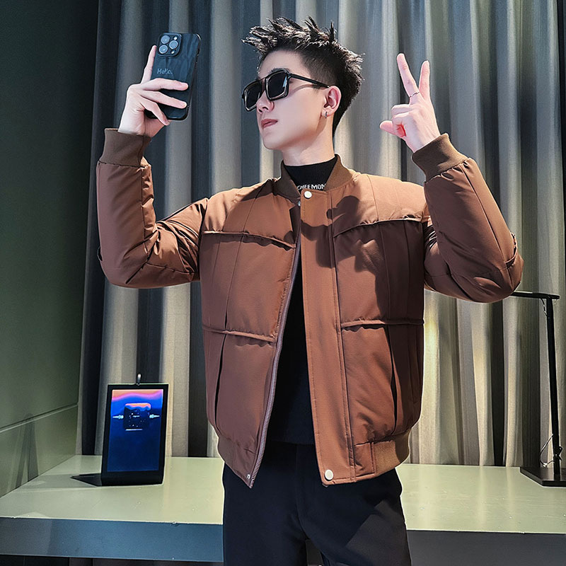 MF75-P138控178冬季社会小伙店主风棒球领棉衣棉服外套卡其2,男装棉衣,电商A220
