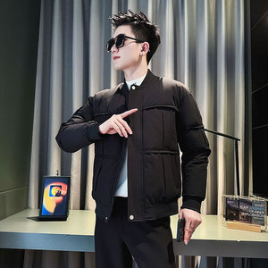 MF97-P138 控178  冬季社会小伙加厚保暖立领棉衣棉服外套 咖色1图片