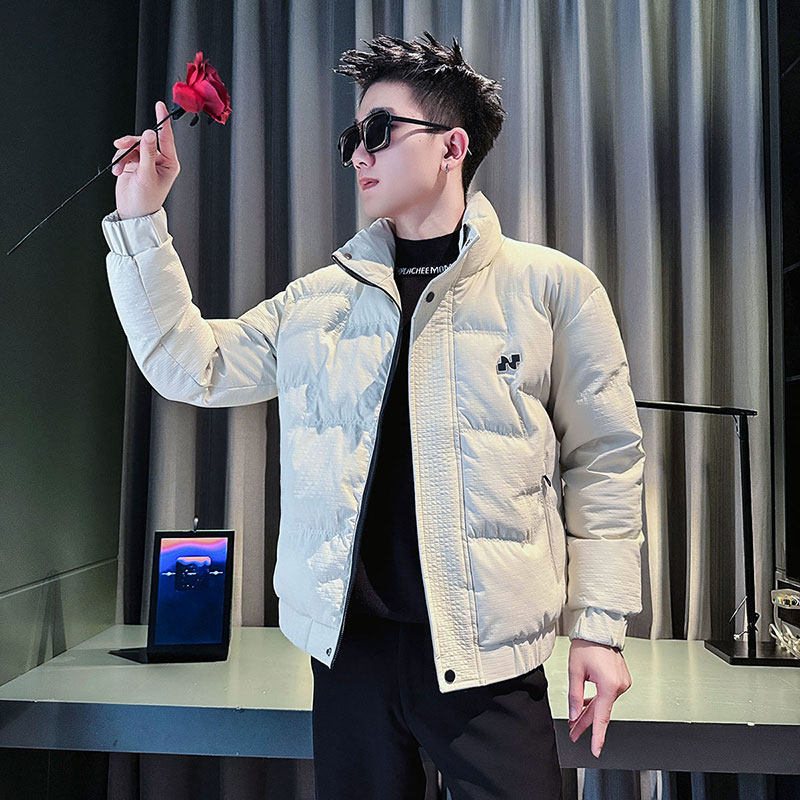 MF79-P138控178冬季社会小伙店主风立领棉衣棉服外套白1,男装棉衣,电商A220