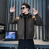 MF107-P138 控178 冬季社会小伙加厚保暖棉衣棉服连帽外套 咖色1,男装棉衣,电商A220, MF107-P138 控178 冬季社会小伙加厚保暖棉衣棉服连帽外套 咖色1,男装棉衣,电商A220,