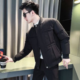 MF75-P138控178冬季社会小伙店主风棒球领棉衣棉服外套黑1，男装棉衣，电商A220