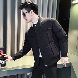 MF75-P138 控178  冬季社会小伙店主风棒球领棉衣棉服外套 黑1图片