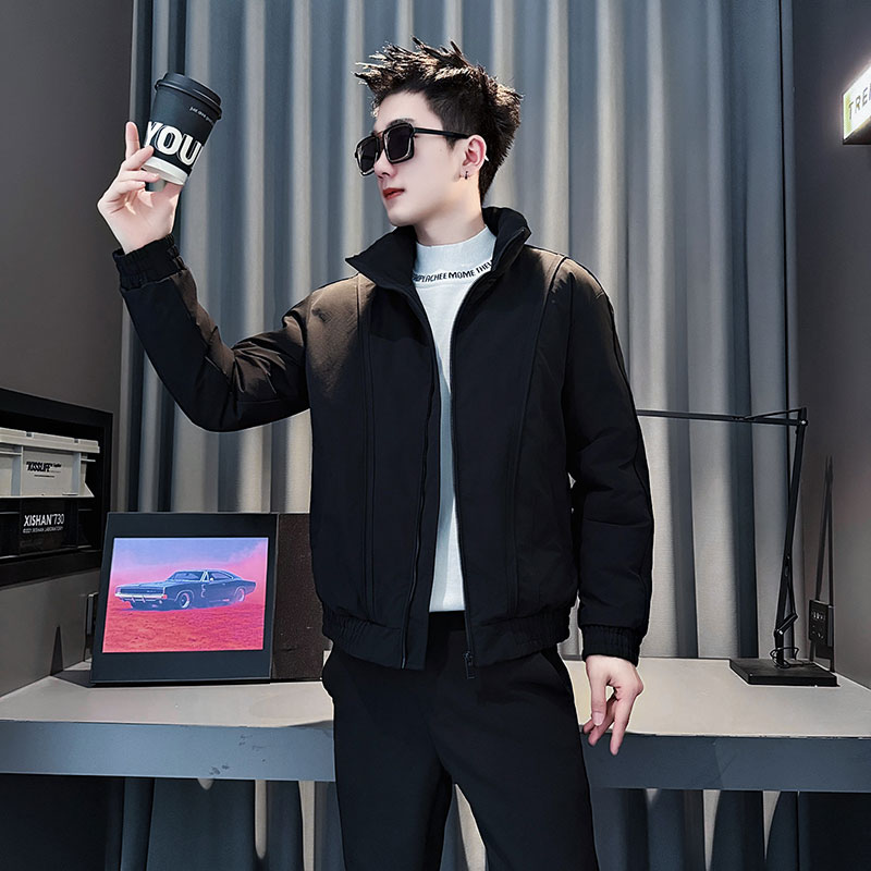 MF91-P138控188冬季社会小伙加厚保暖立领棉衣棉服外套黑色1,男装棉衣,电商A220