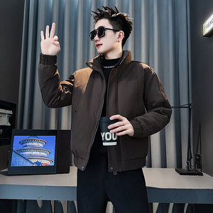 MF103-P138 控178  冬季社会小伙加厚保暖立领棉衣棉服外套 绿色2图片