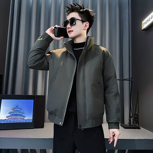 MF103-P138 控178  冬季社会小伙加厚保暖立领棉衣棉服外套 黑色1图片