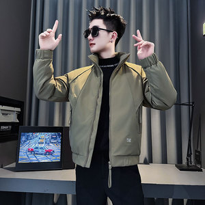 MF85-P138 控178  冬季社会小伙加厚保暖立领棉衣棉服外套 绿色1图片