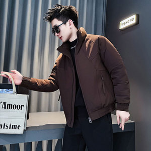 MF106-P138 控178 冬季社会小伙加厚保暖立领棉衣棉服外套暗红色1，男装棉衣，电商A220