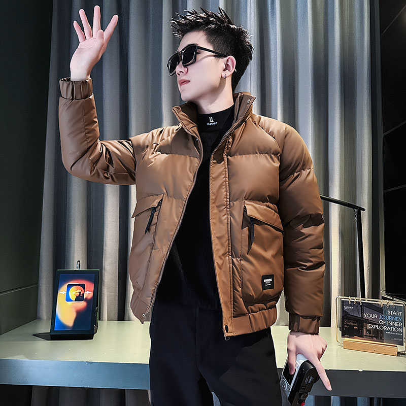 MF71-P138控178冬季社会小伙店主风立领棉衣棉服外套咖1,男装棉衣,电商A220