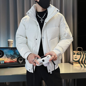 MF26-P148 控198  冬季社会精神小伙痞立领保暖休闲棉衣外套 黑1图片