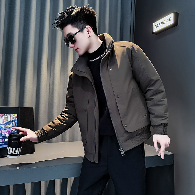 MF93-P138控188冬季社会小伙加厚保暖立领棉衣棉服外套咖色2，男装棉衣，电商A220