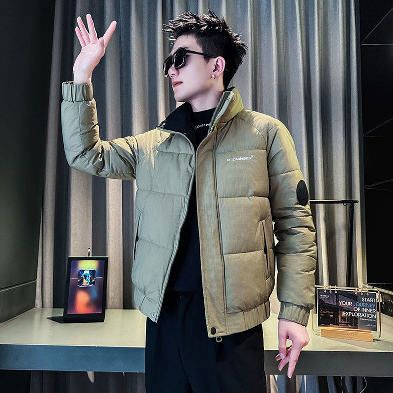 MF61-P138 控178  冬季社会小伙店主风立领棉衣棉服外套 绿1图片