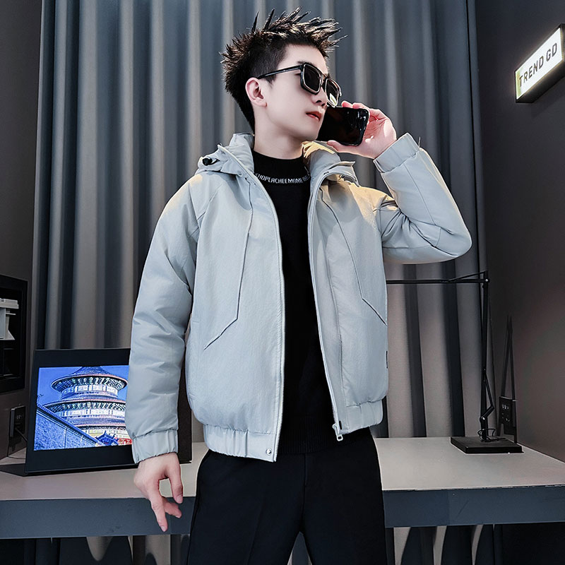 MF107-P138控178冬季社会小伙加厚保暖棉衣棉服连帽外套黑色1,男装棉衣,电商A220