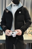 MF27-P128控168冬季社会精神小伙立领保暖休闲棉衣外套黑3，男装棉衣，电商A220