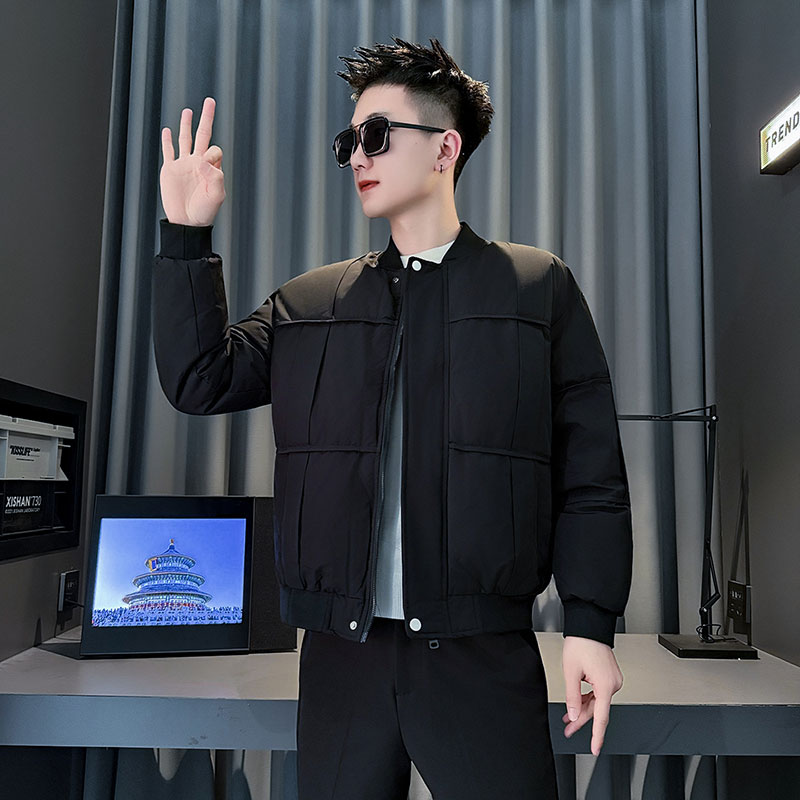 MF97-P138控178冬季社会小伙加厚保暖立领棉衣棉服外套黑2，男装棉衣，电商A220