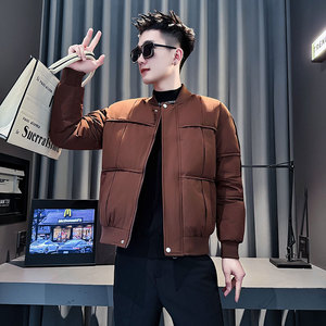 MF97-P138 控178  冬季社会小伙加厚保暖立领棉衣棉服外套 黑1图片