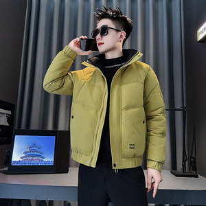 MF102-P138 控178  冬季社会小伙加厚保暖立领棉衣棉服外套 黄色2图片