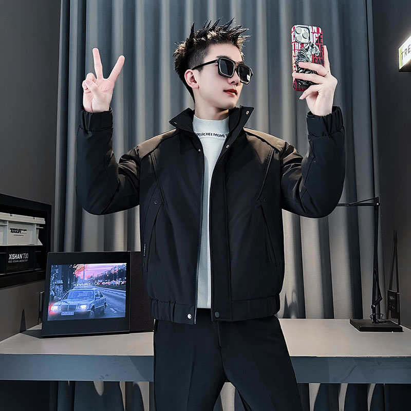 MF96-P138控188冬季社会小伙加厚保暖立领棉衣棉服外套咖色2,男装棉衣,电商A220