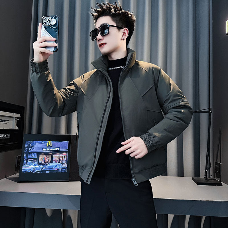 MF106-P138控178冬季社会小伙加厚保暖立领棉衣棉服外套绿色1,男装棉衣,电商A220