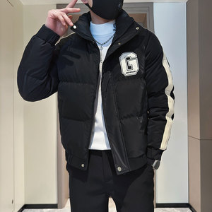 MF54-P138 控178  冬季社会小伙店主风保暖立领棉衣棉服外套 白4图片