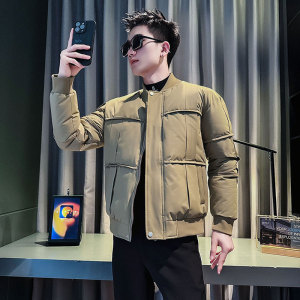 MF75-P138 控178  冬季社会小伙店主风棒球领棉衣棉服外套 黑1图片
